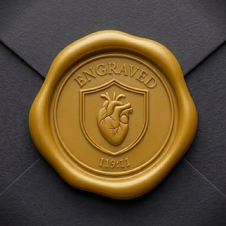 Engraved logo